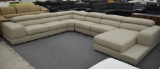 NEW 5pc Modern Beige/Tan Leather Sofa Sectional