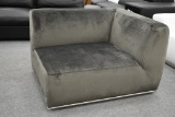 NEW Modern Grey Fabric Corner Chair