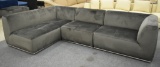 NEW Modern 3pc Grey Fabric Sofa Sectional