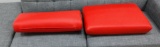 2 NEW Red Leather Decorator Pillows