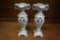 2 Ceramic Candle Holders