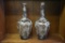 2 Decortaive Glass Flower Vases