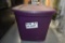 Plastic Tote Full Of Lime Green Table Clothes
