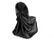 Plastic Tote Full of Black Satin Chair Covers