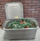 Large Plastic Tote Full Of Holiday Decorations
