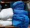 Large LOT Of Blue And Silver Velour Panels