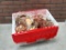 Plastic Tote Full of Fall Decorations