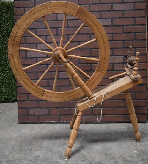 Antique Tilt Tension Spinning Wheel