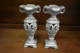 2 Ceramic Candle Holders