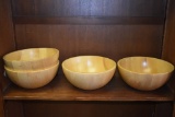 4 Wooden Salad Bowls