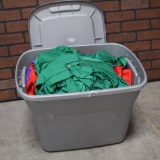 Plastic Tote Full Of Assorted Spandex Shapes