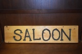 Wooden Saloon Sign