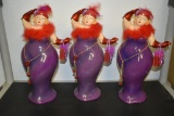 3 Ceramic Statues