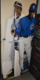 2 Cardboard Cut Out Baseball Players