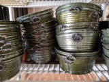 Shelf Full Of Metal Buckets / Planters