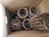 Box Full of Rustic Candle Holders