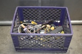 Crate Full of Assorted Painting Supplies