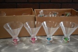 2 Boxes Full Of Plastic Martini Glasses