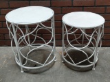 2 Metal Decorative End Tables
