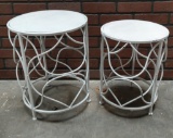 2 Metal Decorative End Tables