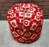 Moroccan Style Upholstered Ottoman Pouf