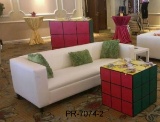 Modern White Leather Sofa