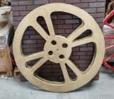 Large Decorative Wooden Movie Reel