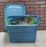 Plastic Tote Full Of Chinese Theme Decorations