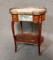 French Provincial Marble Top Side Table