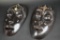 2 Hand Carved Wood Tribal Masks