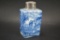 Vintage Blue and White China Flask