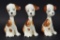 3 Porcelain Dog Figurines