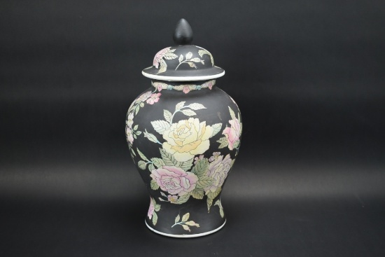 Chinese Porcelain Baluster Vase and Lid