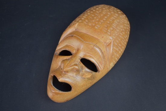 Hand Carved Wood Tribal Mask