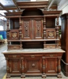 Antique Ornate Marble Top Buffet/Sideboard 1800's