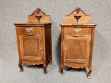 2 Antique Oak Night Stands