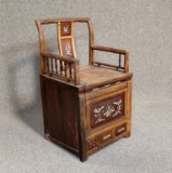 Vintage Asian Chair With Storage