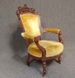 Antique Upholstered Eastlake Arm Chair