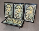 4 Vintage Asian Folding Tables