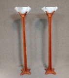 2 Mid Century Modern Pole Lamps