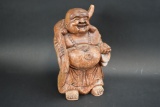 Hand Carved Wooden Buddha Sculpture