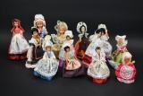 13 Vintage Souvenir Dolls