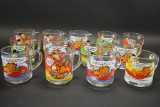 13 Garfield Glass Collector Cups