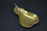 Solid Brass Pear Dish