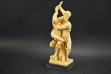 A. Santini Nude Men Wrestling Sculpture