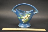 Vintage Roseville Blue Basket