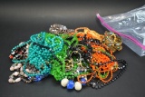 Bag Full of Assorted Costume Jewelry