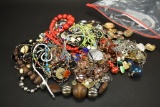 Bag Full of Assorted Costume Jewelry