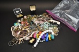 Bag Full of Assorted Costume Jewelry