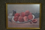 Framed Peaches Print